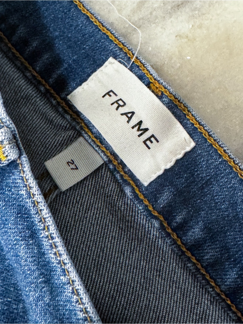 Frame Denim Le Sylvie Slender Straight Jeans Medium Wash Sz 27 - Picture 4 of 7